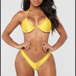Yellow Underwire Bikini